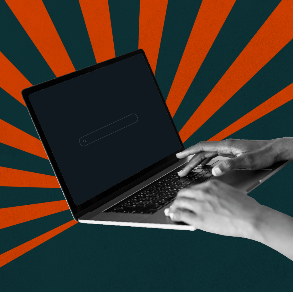 Restaurant owner searching on Google, representing a Google Business Profile as a digital storefront